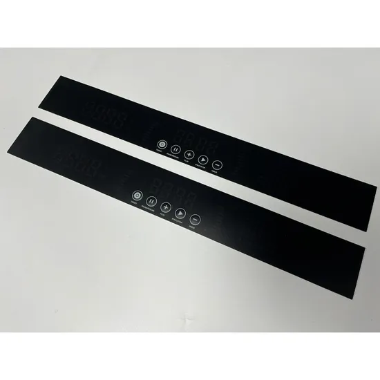 Sobreposição gráfica de serigrafia de painel frontal personalizado